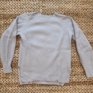 Rebecca Taylor Light Purple Ribbed Crew Neck Sweater